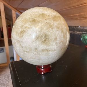 Citrine crystal sphere